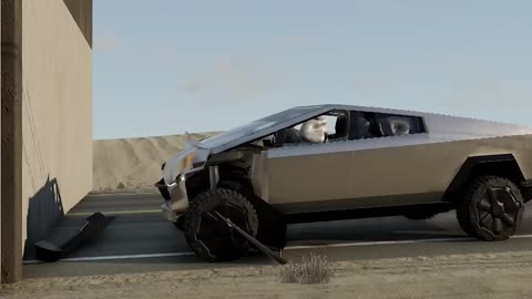Tesla Cybertruck Crash Test - BeamNG.Drive #shorts