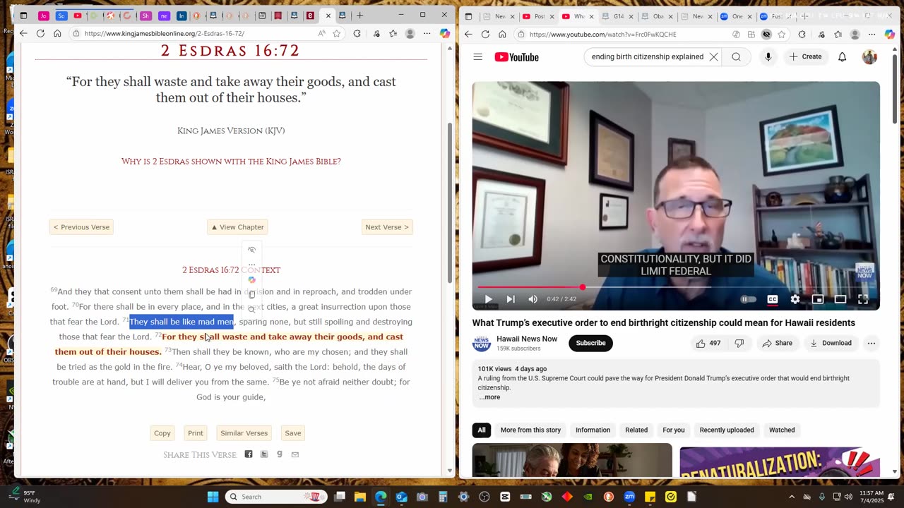 2 esdras 16:72 is happening now