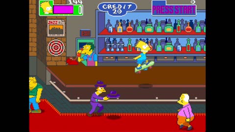 The Simpsons Arcade Game Bart Play Through 60fps