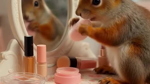 Squirrel’s Beauty Fix 🐿️✨