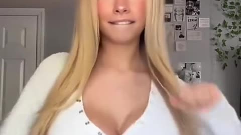 Cute white girl shaking her body