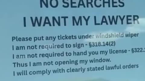A woman recently went viral for holding up a window sign during a traffic stop,