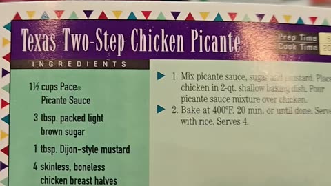 Recipe for Texas Two Step Chicken Picante