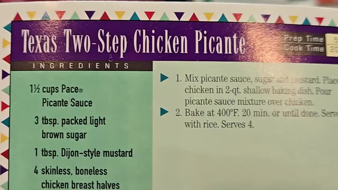 Recipe for Texas Two Step Chicken Picante