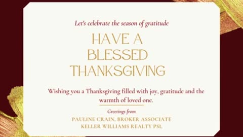 Have a Blessed Thanksgiving