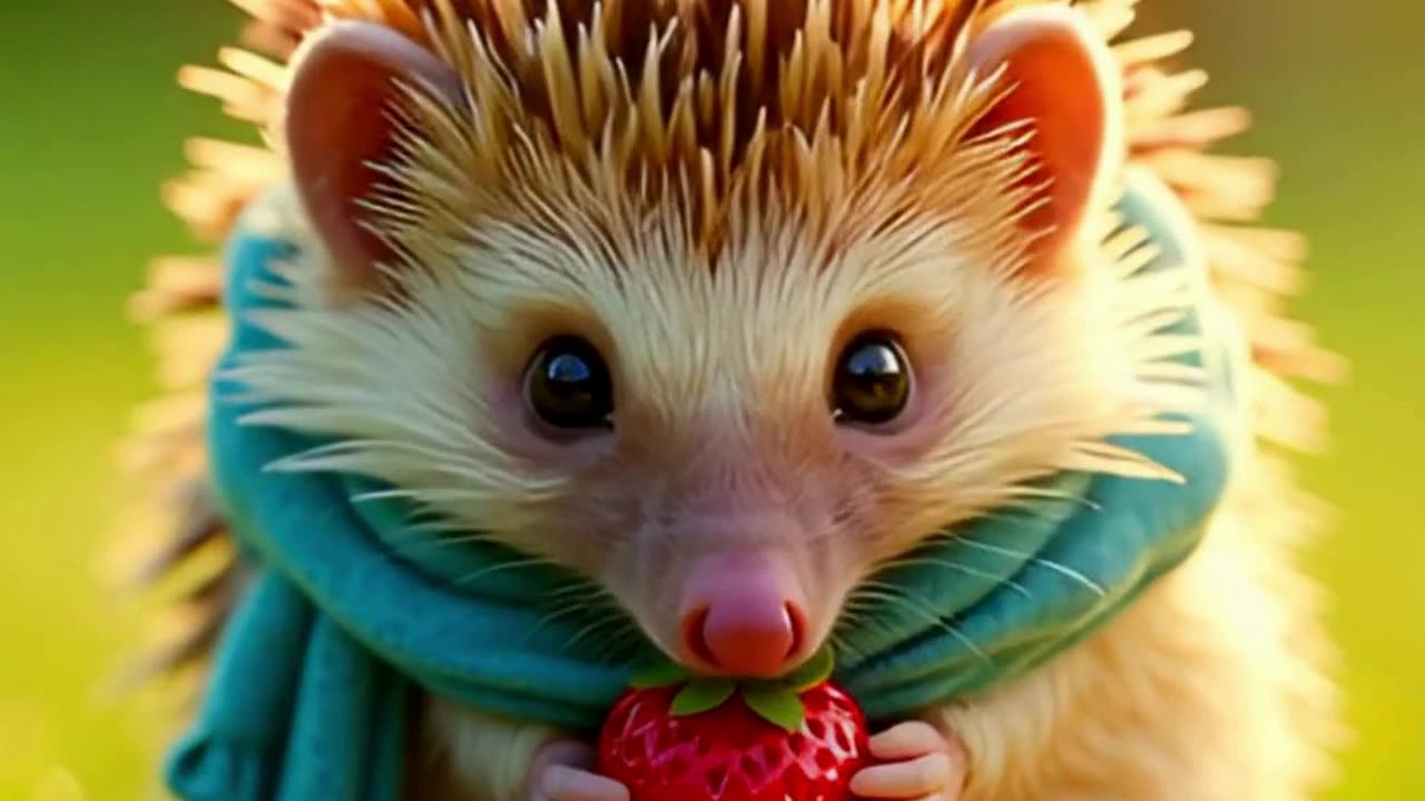 🦔 Adorable Hedgehog Eating Snack 🌿 | Cute Tiny Hedgehog Video