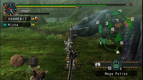 Monster Hunter Freedom Unite HD Psp PC Gameplay Part 50, 9 star Boss Fight Nargacuga Urgent Quest.