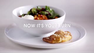 Lasagna Soup Insalata with Cinnamon Peach Crescents