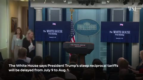 White House Says Trump Will Extend ‘Reciprocal’ Tariff Deadline to Aug. 1 | WSJ News