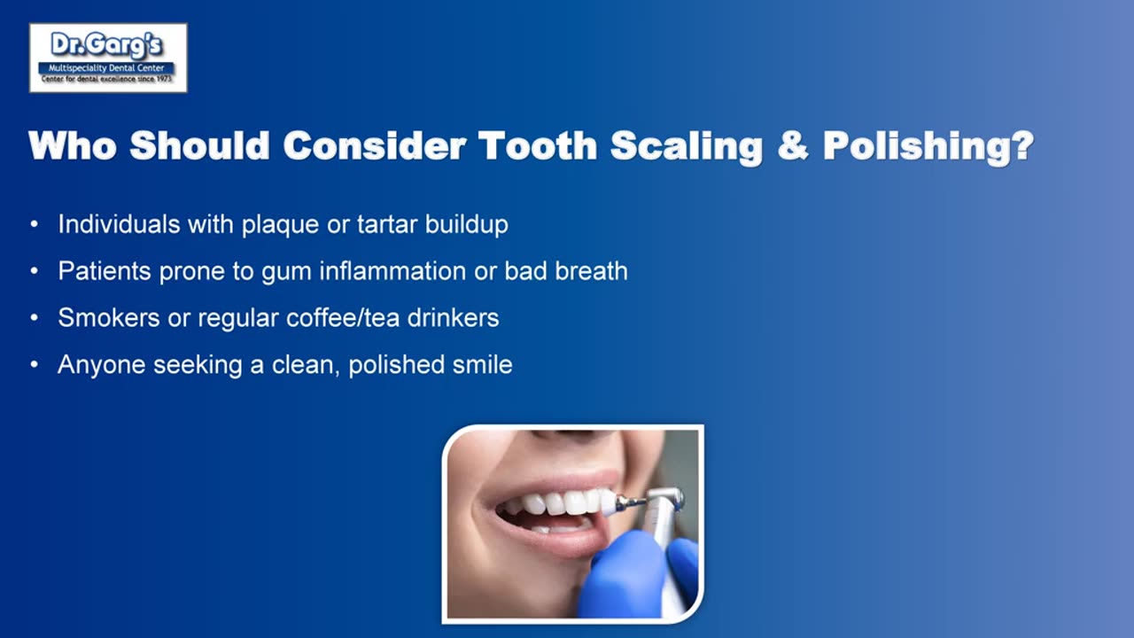 Professional Teeth Scaling and Polishing at Dr. Garg’s Multispeciality Dental Center