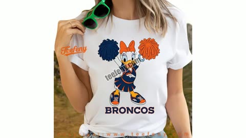 Denver Broncos Daisy Duck Cheerleader Shirt Cotton