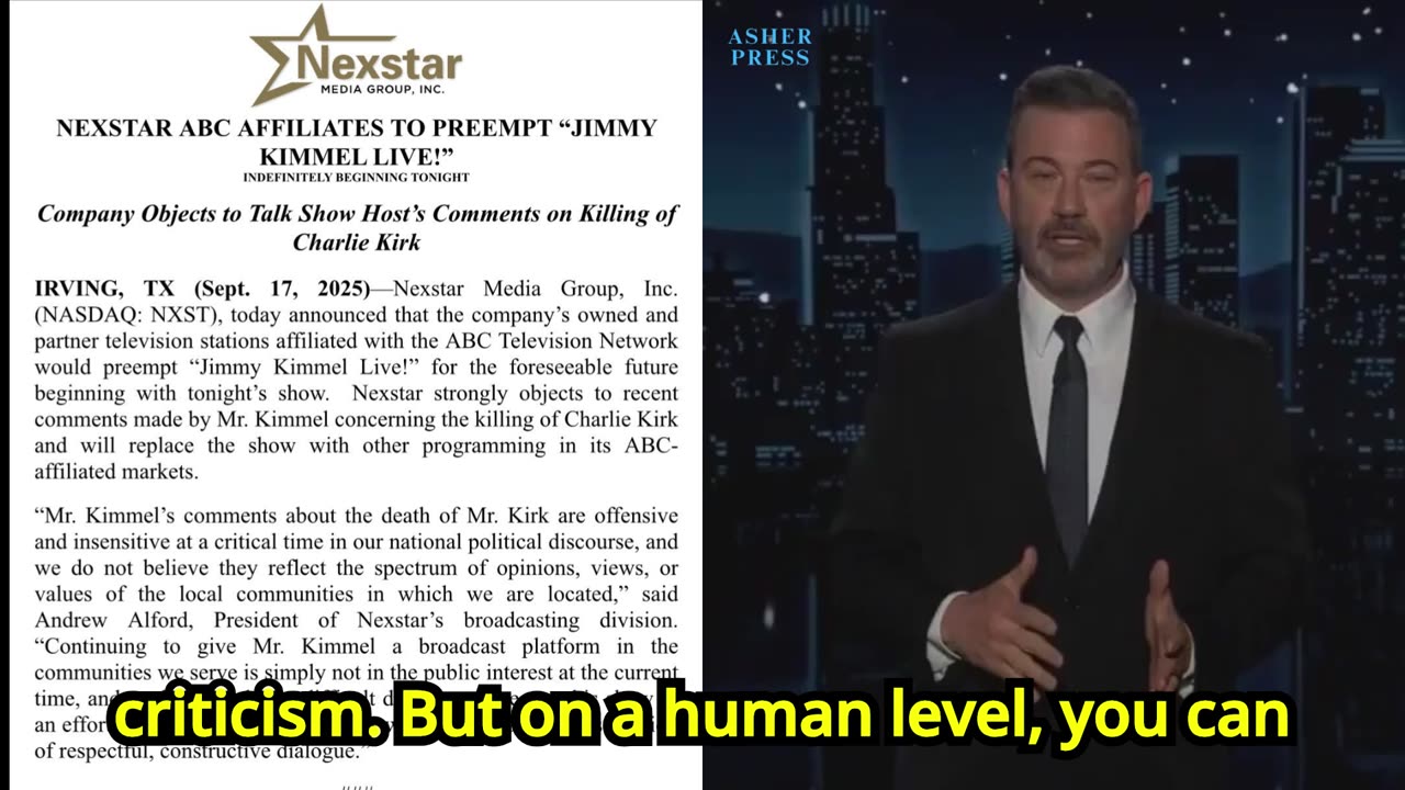 ABC pulled ‘Jimmy Kimmel Live!’ INDEFINITELY after offensive Charlie Kirk comments