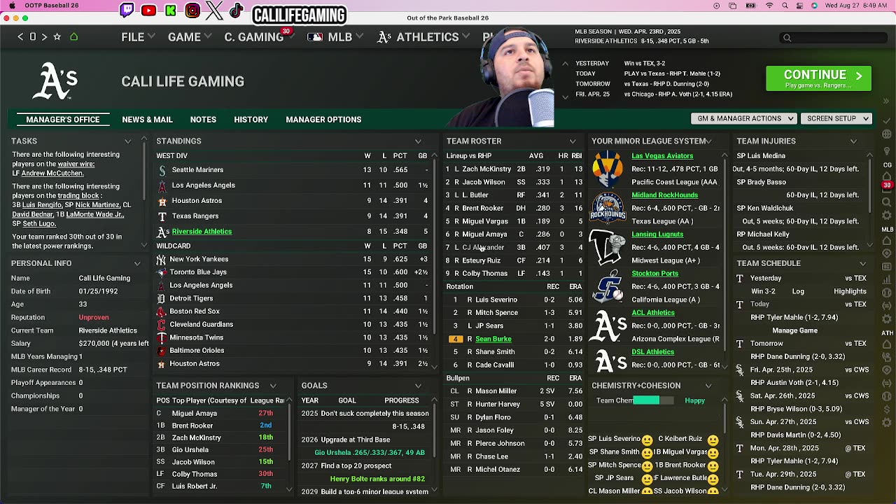 🔴Ep.24 Live Stream OOTP 26 Franchise Rebuild | Live Commissioner & Manager Mode (Inside The Diamond)