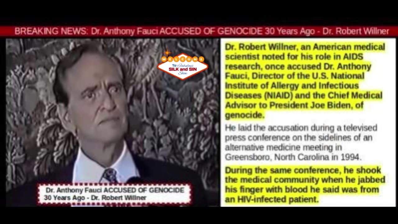 Dr. Robert Willner makes claims against the NIH and Fauci
