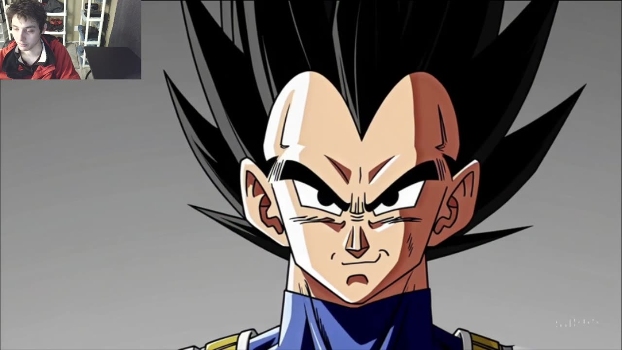 Outtake #1,030 Of Fake Time Lapse 2D Animated Cartoon Video Of Vegeta Aging From 21 To 100 Years Old