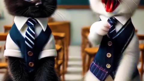 Kitten turns into Parasites #ai #catvideos #cats #cutecat #aicat