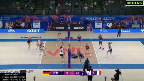🔴LIVE วอลเลย์บอลหญิง เนชั่นส์ลีก VNL 2025 ฝรั่งเศษ พบ เยอรมนี | 18 มิ.ย. 68