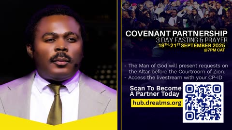 Covenant Partnership 3 DAY FASTING & PRAYER | 19th—21st September at 7pm CAT