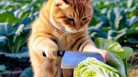 Cooking with master cat 😺