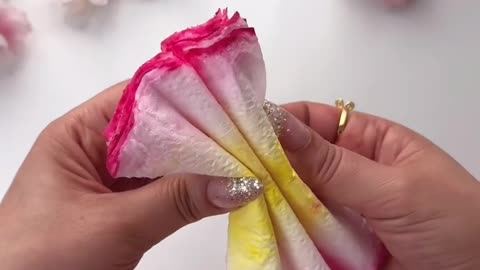 DIY beautiful tissue paper flowers #diy