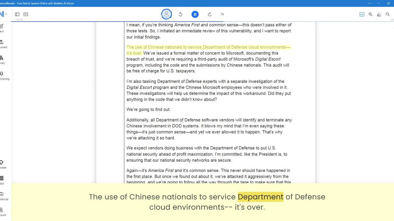Investigation Into The CCP - DoD Possibly Compromised