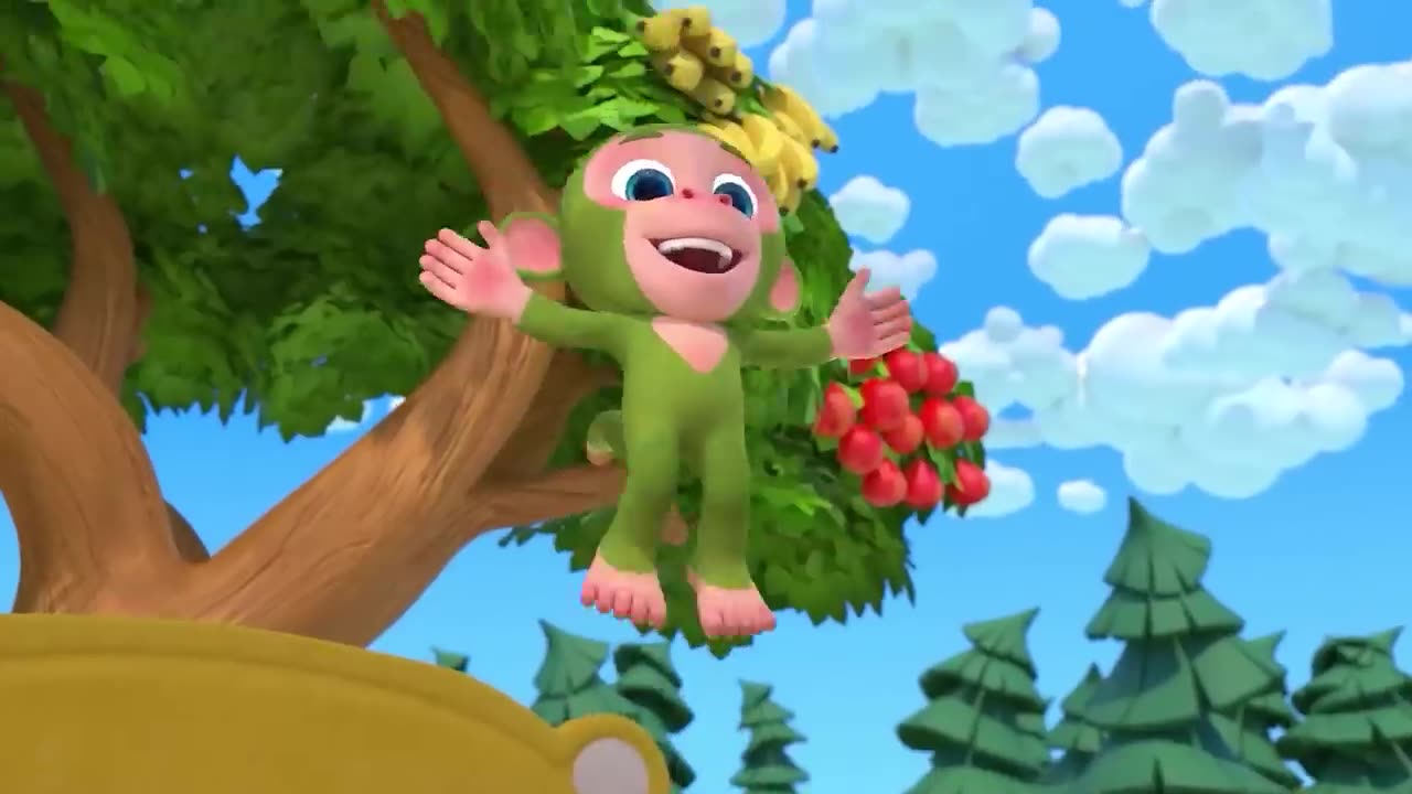 Five little monkeys jumping on the bed | nursery rhymes and original kids songs