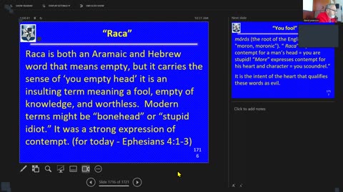 Sunday November 2, 2025 Life of the Messiah 181: "Raca" the Three Categories of Sin