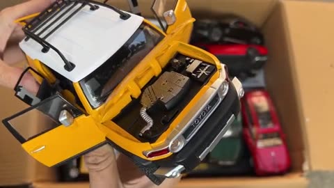 BOX FULL OF DIECAST CARS - RAV4, Toyota Yaris, Lexus LX600, Porsche, Mercedes, Van, Bus_part3