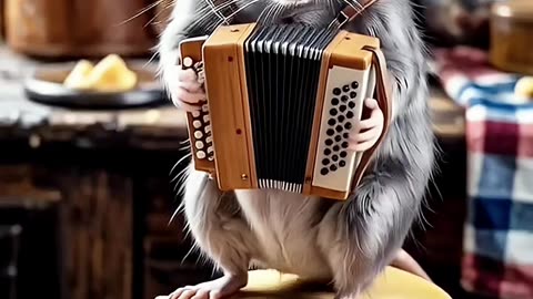 RATINHO SANFONEIRO 🐀🐀🐀#acordeon #AI #rato #forró #divertido #comico #