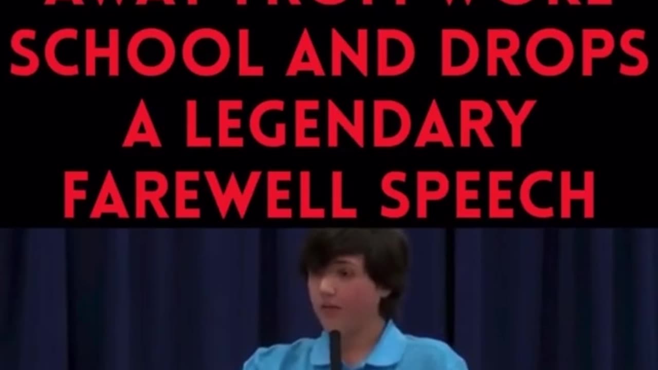 STUDENT WALKS AWAY FROM WOKE SCHOOL AND DROPS A LEGENDARY STA REWELL SPEECH
