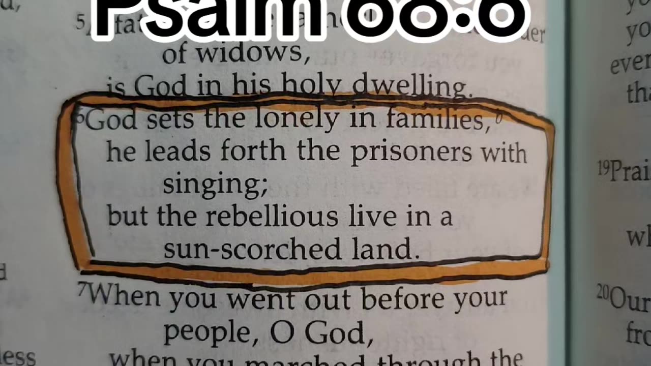 God Sets The Lonely in Families..