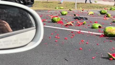Watermelons Litter The Street
