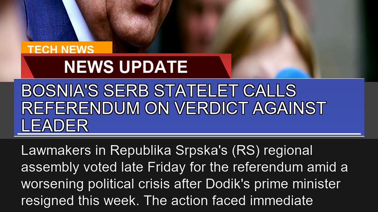 Bosnias Serb Statelet Calls Referendum on Verdict