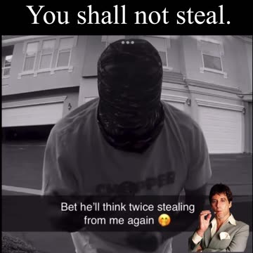 You shall not steal.