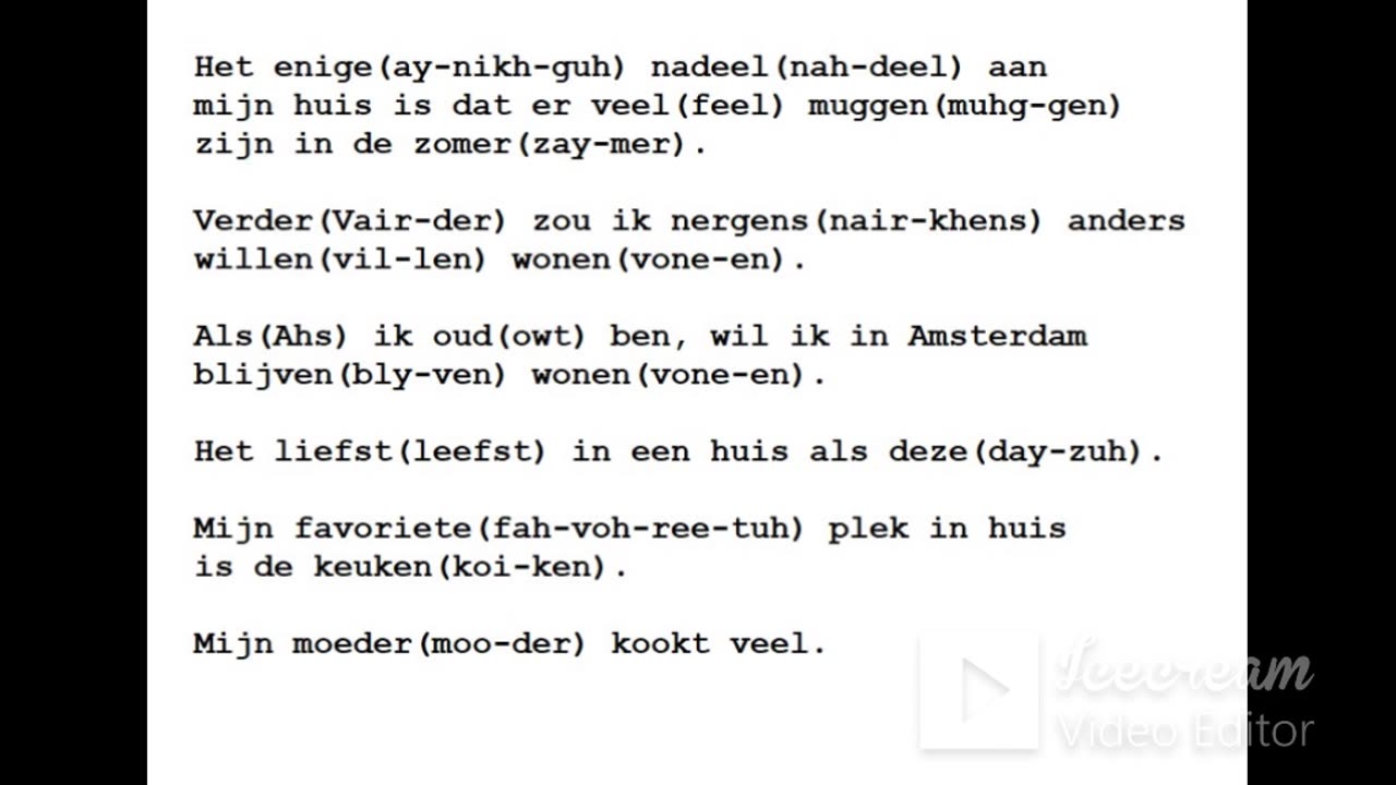 Dutch language learning: Mijn huis