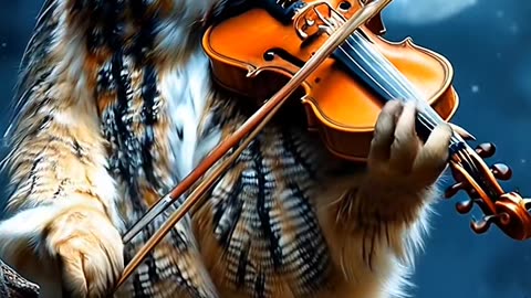 #ia #coruja #boanoite #violin #animaisnotiktok #instrumental