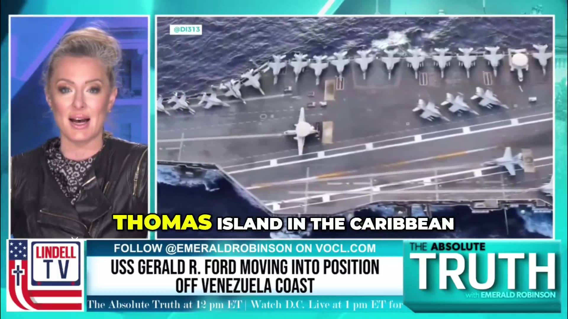 USS Gerald R. Ford Moves Into Strike Position Off Venezuela
