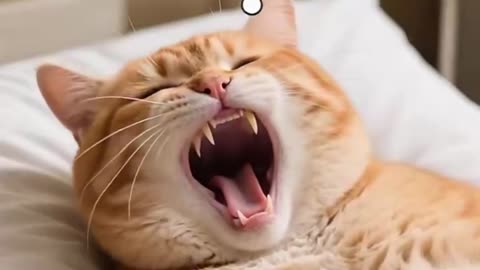 Cat squawks mischievously