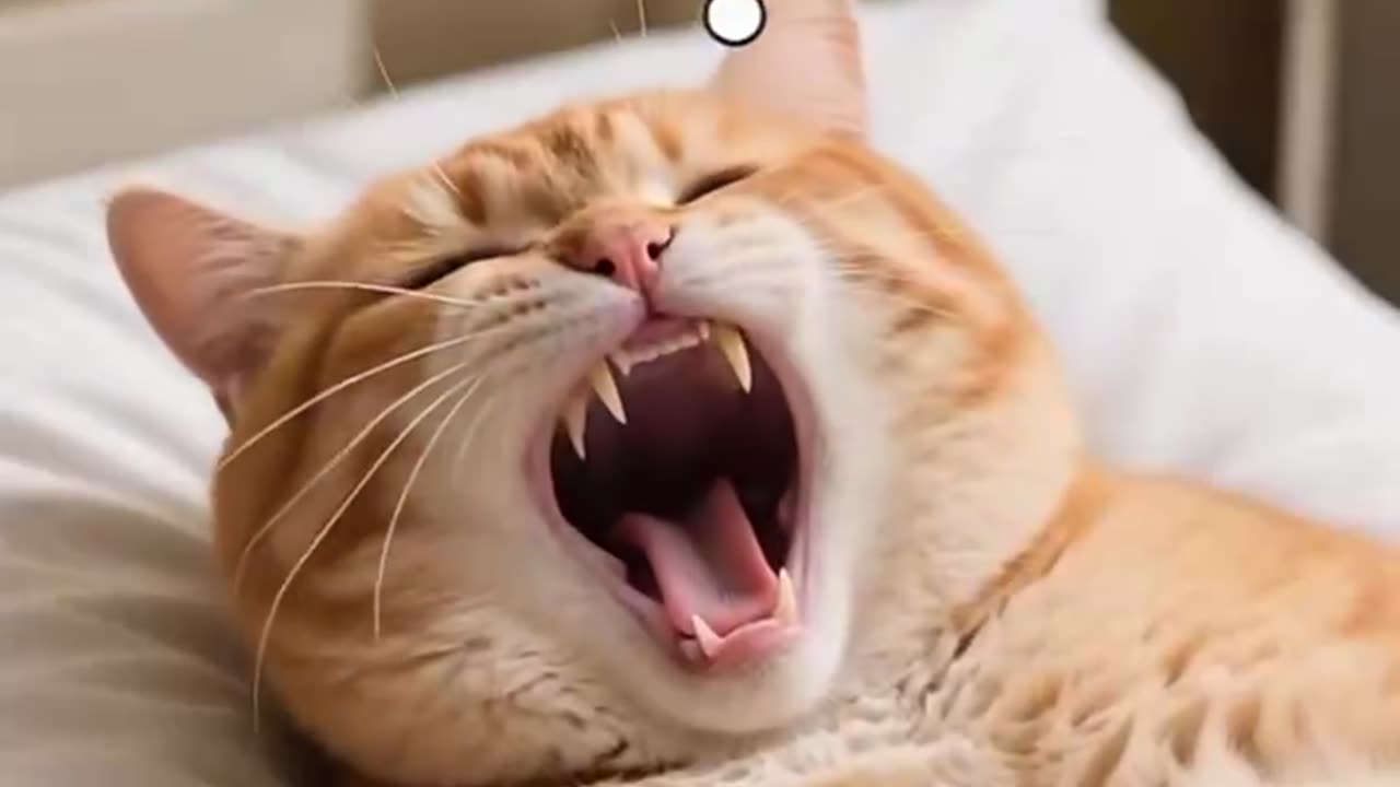 Cat squawks mischievously