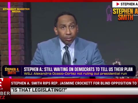 Stephen A. Smith Rips Rep. Jasmine Crockett For Blind Opposition To Trump