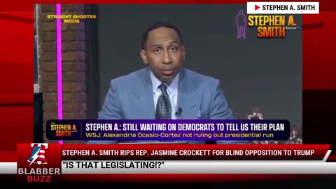 Stephen A. Smith Rips Rep. Jasmine Crockett For Blind Opposition To Trump