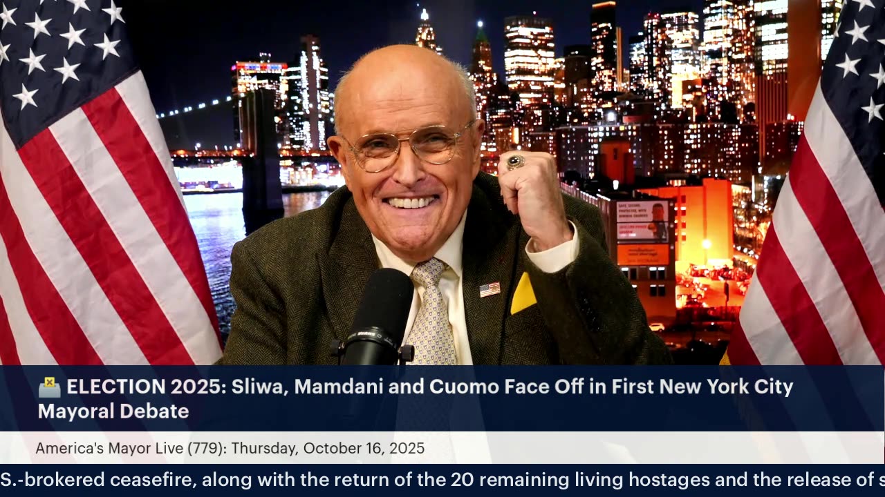 America's Mayor Live (779): Sliwa, Mamdani and Cuomo Face Off in First New York City Mayoral Debate
