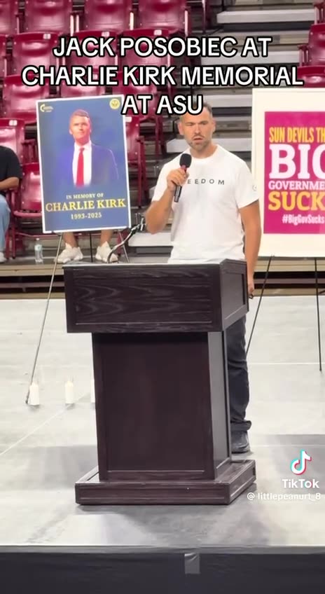 Jack Posobiec Speaks at Charlie Kirk Memorial at ASU