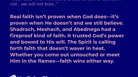 Faith in the Fire