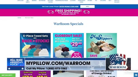 Get Your WarRoom Posse Exclusive Deals Today At MyPillow.com/warroom