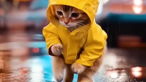 😿🌧️ Meow Meow Sad Song – Cat in the Rain 🌧️🐱