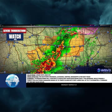 🌩️ Severe Storm Watch #83: TX, AR, LA! 3/31/25 #shorts #stormupdate