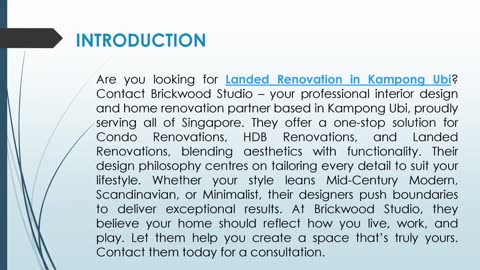Are you looking for Landed Renovation in Kampong Ubi?