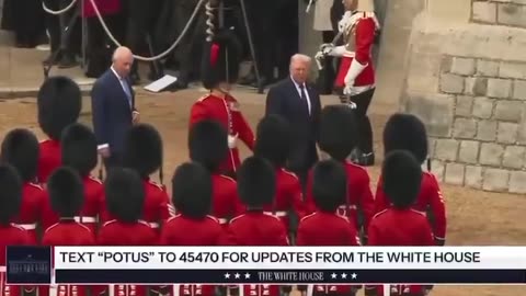 Во время визита в Виндзор Трамп похлопал короля