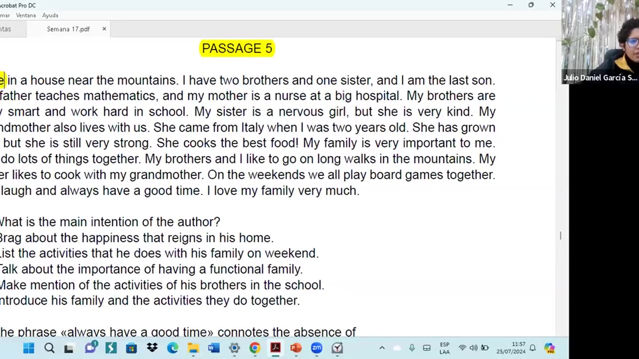 ADC SEMESTRAL 2025 | Semana 17 | RV